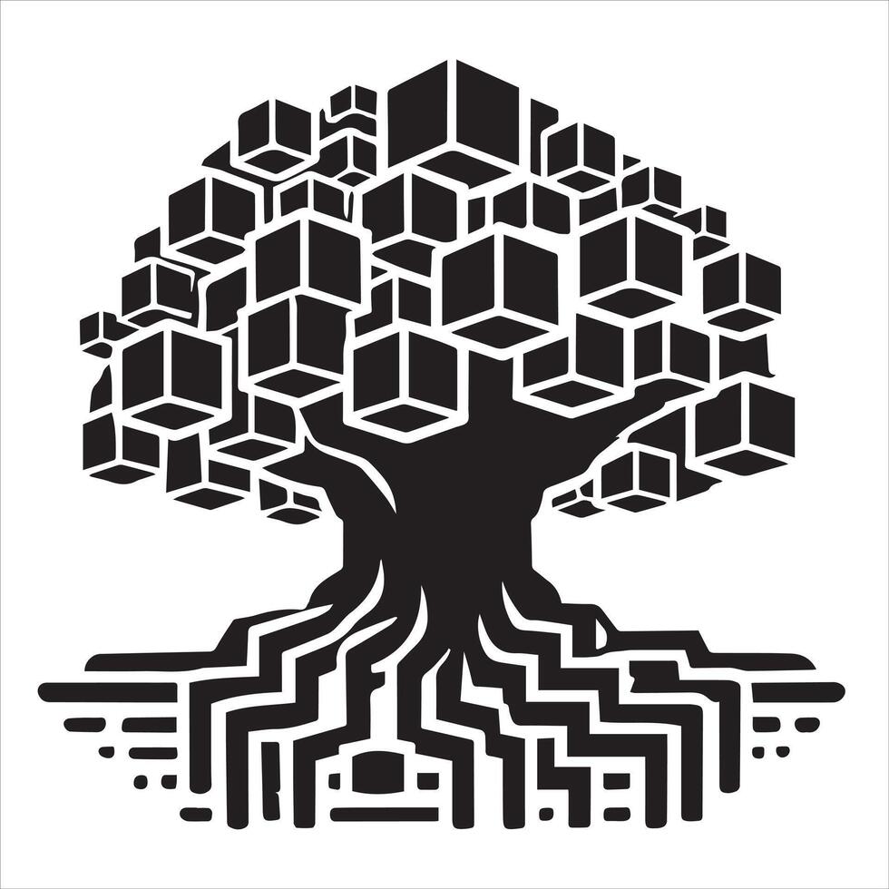 Gothic Celtic Tree of Life Clipart Design vector
