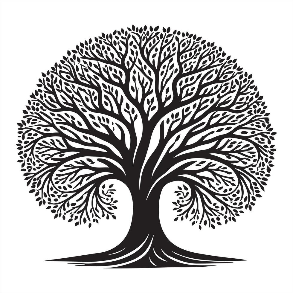 Whimsical Tree of Life Celtic Logo vector