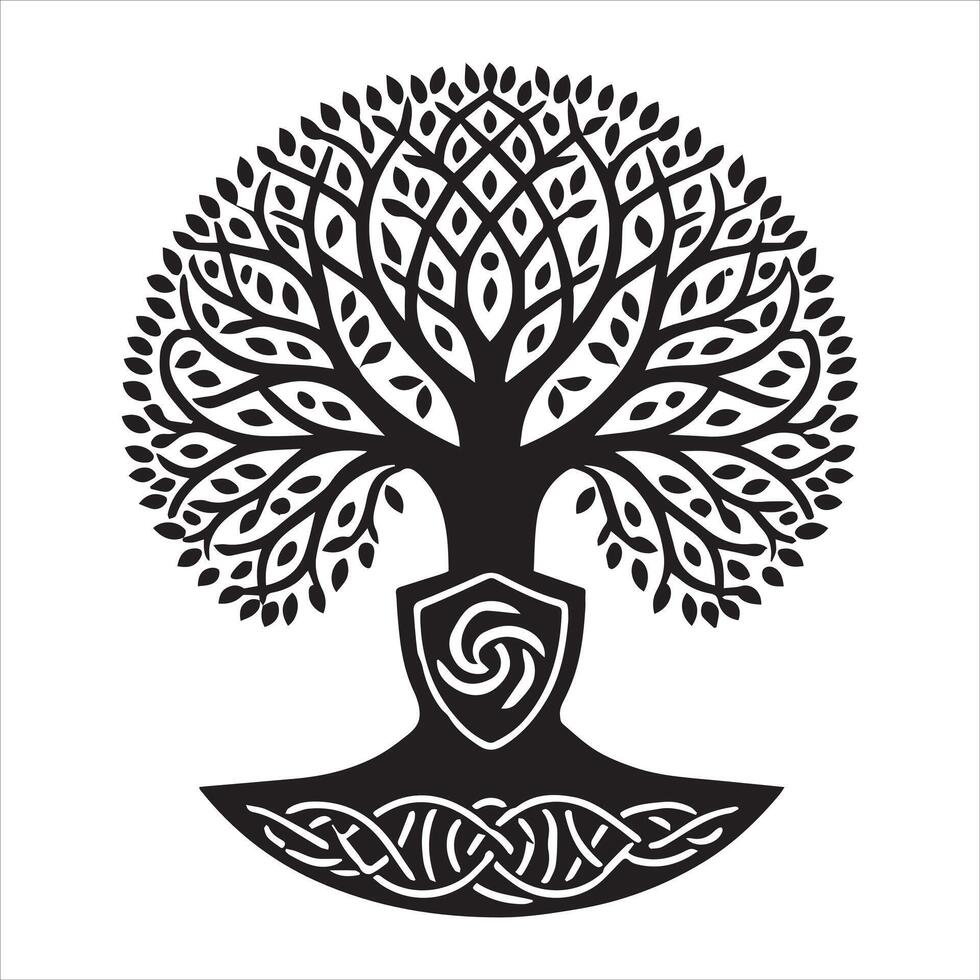 Celtic Tree of Life Mandala Clipart vector