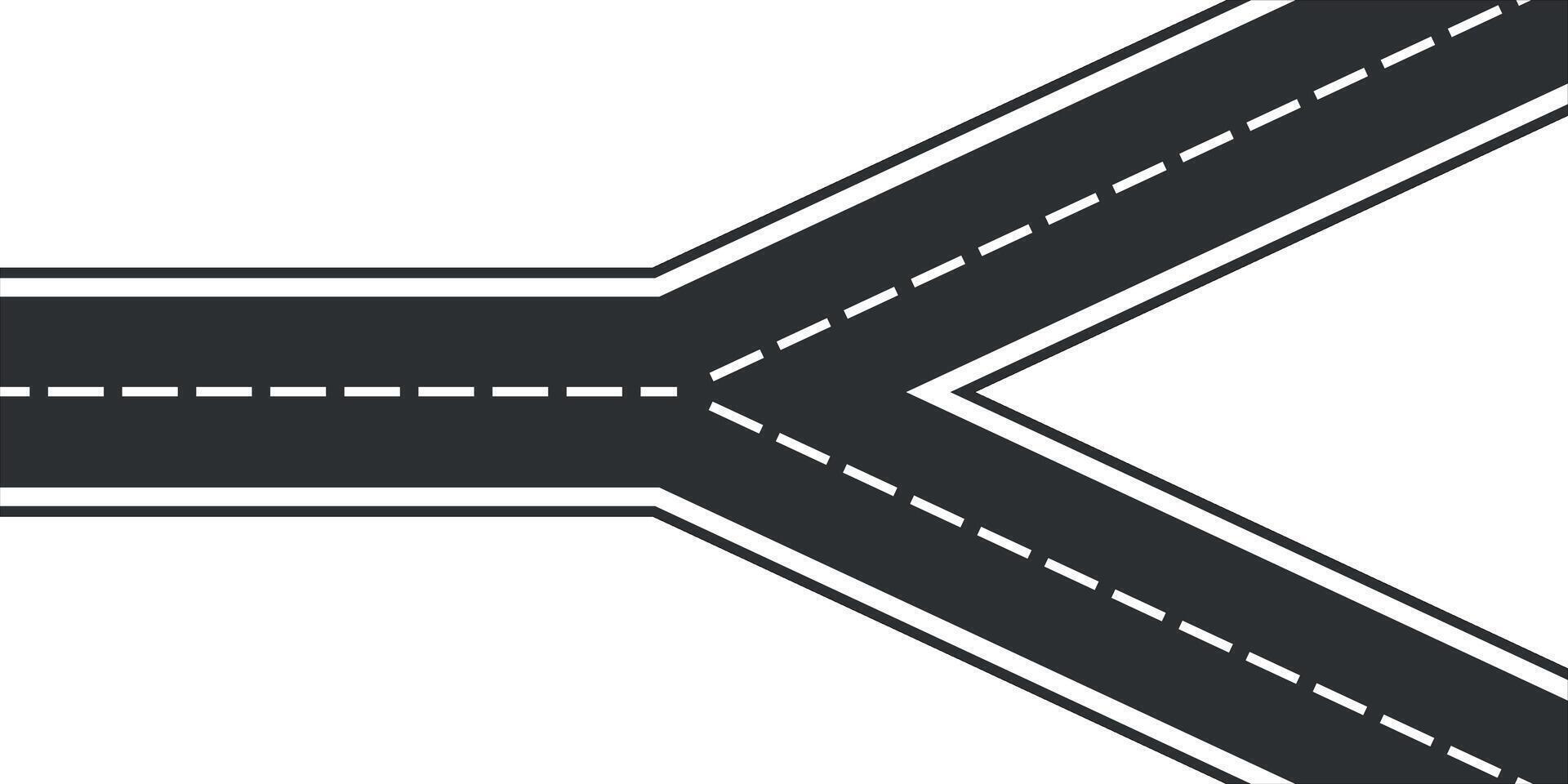 Illustration of a smooth winding asphalt highway vector