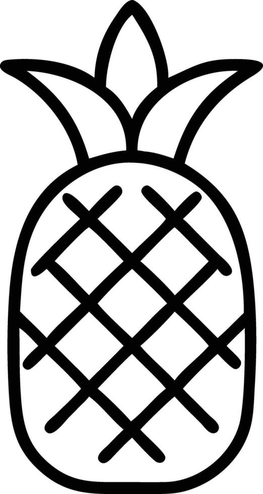 Pineapple coloring pages vector