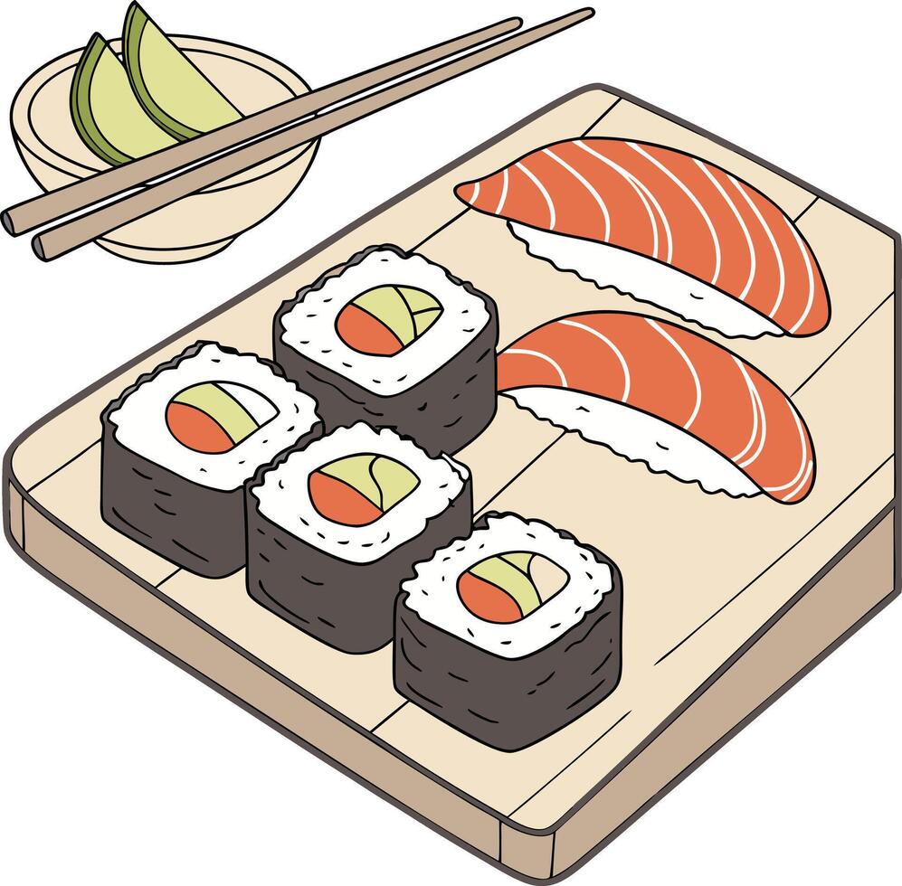 Sushi clip art vector
