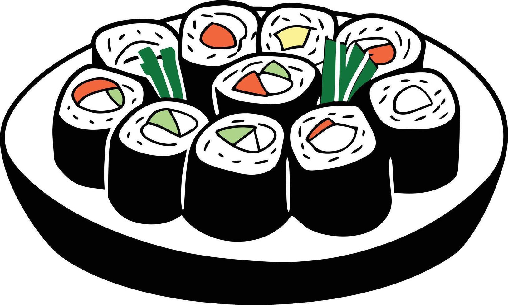 Sushi clip art free download vector