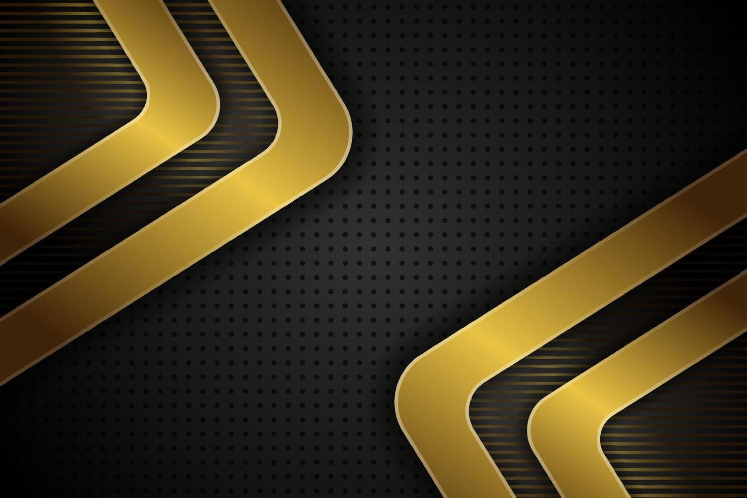Black and gold concept polygonal background, 3d illustration. line and dot pattern. geometric modern abstract background template. vector