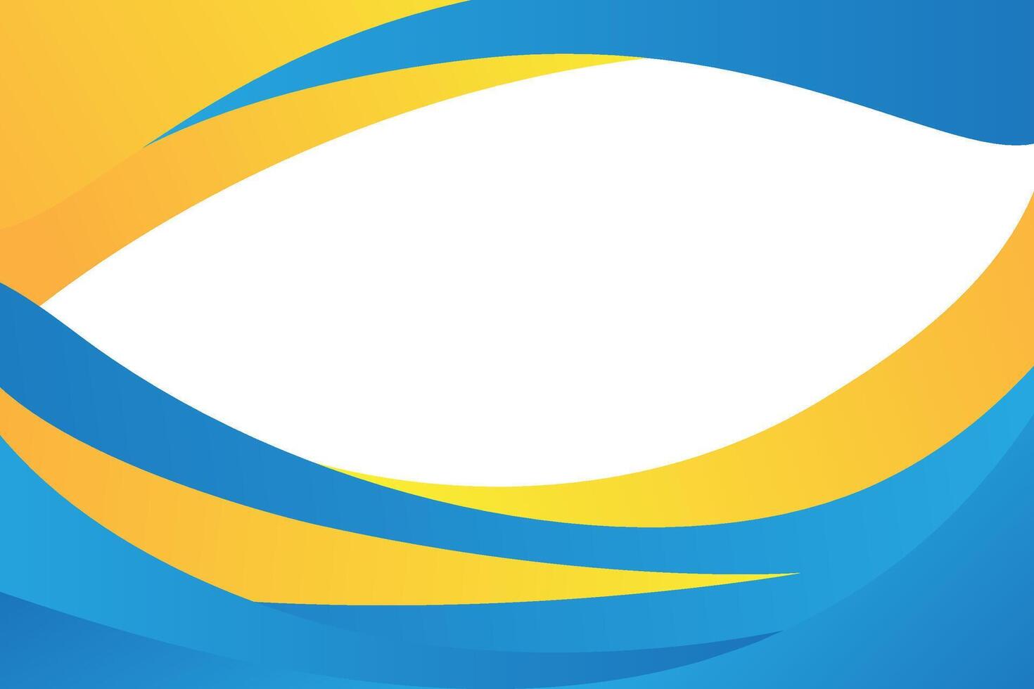 Blue and yellow abstract background. Fluid curved shapes with geometric patterns. White background design. Cool and modern concept. Eps10 vector