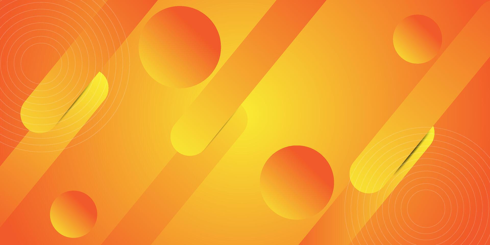 Abstract orange gradient illustration background with purple rectangle and circle pattern. Dynamic and luxurious design. Eps10 vector