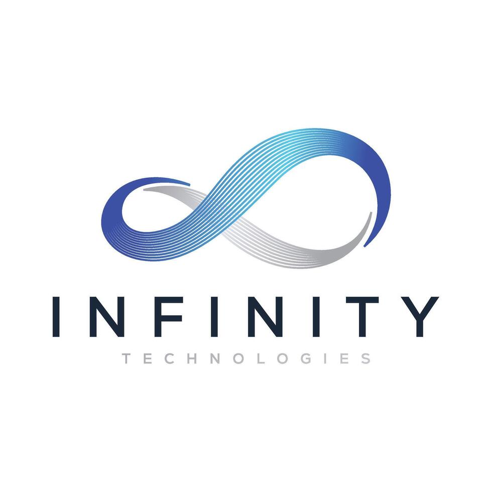 Abstract infinity logo template design vector
