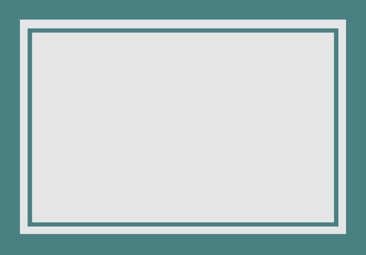 Minimalist Turquoise color frame design perfect for showcasing artwork, photos, or text vector