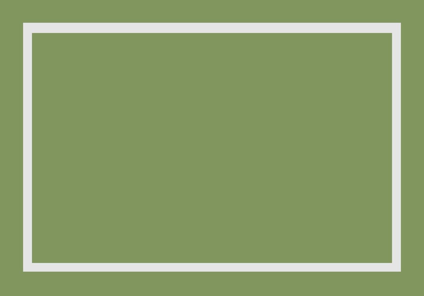 Minimalist Olive Green Solid color frame design perfect for showcasing artwork, photos, or text vector