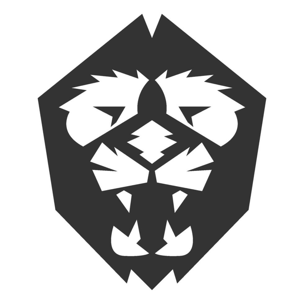 lion head illustration design vector