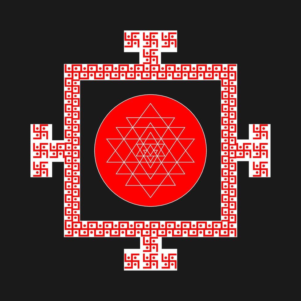 The sri yantra, a sacred symbol of india vector