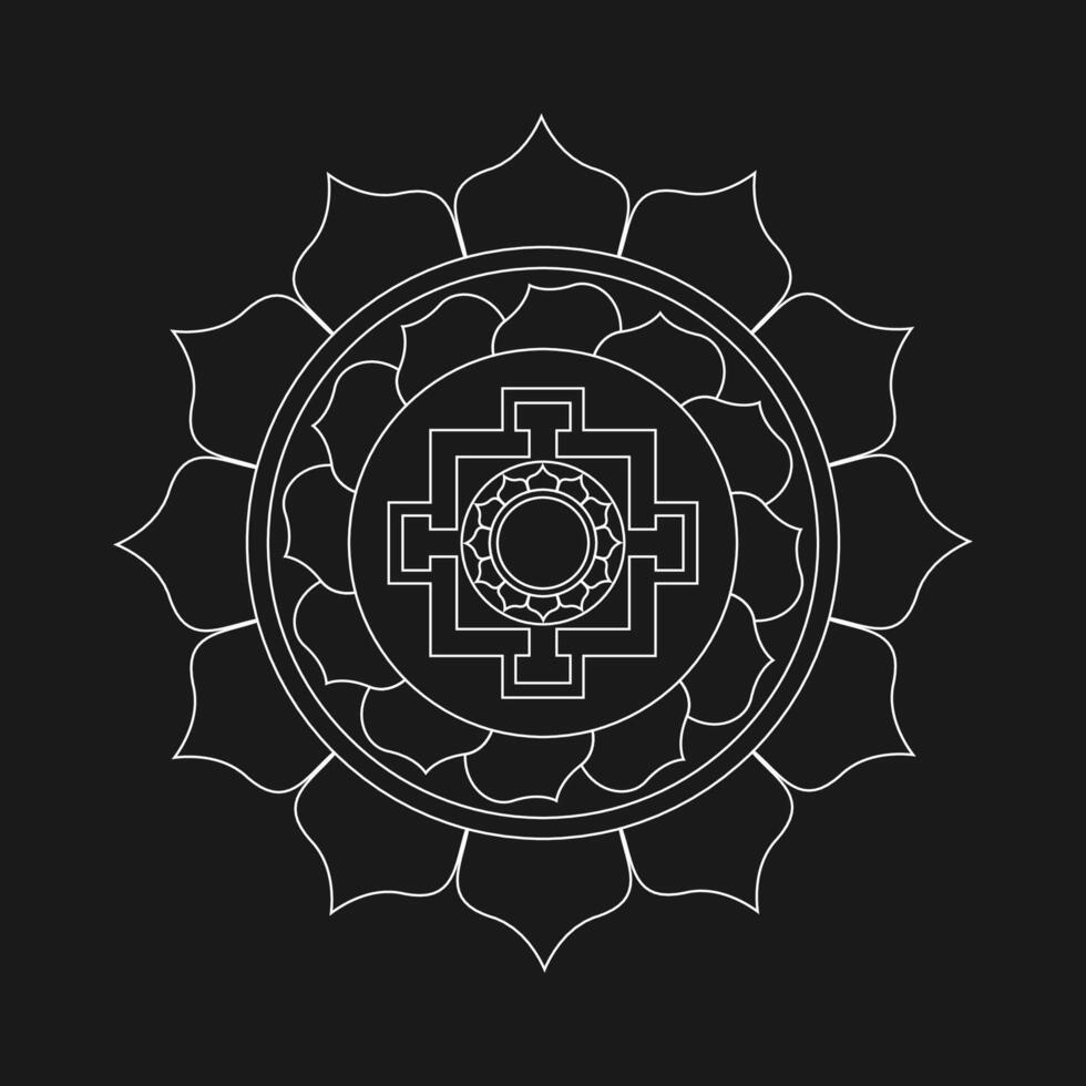 The sri yantra is a symbol of the yantra vector