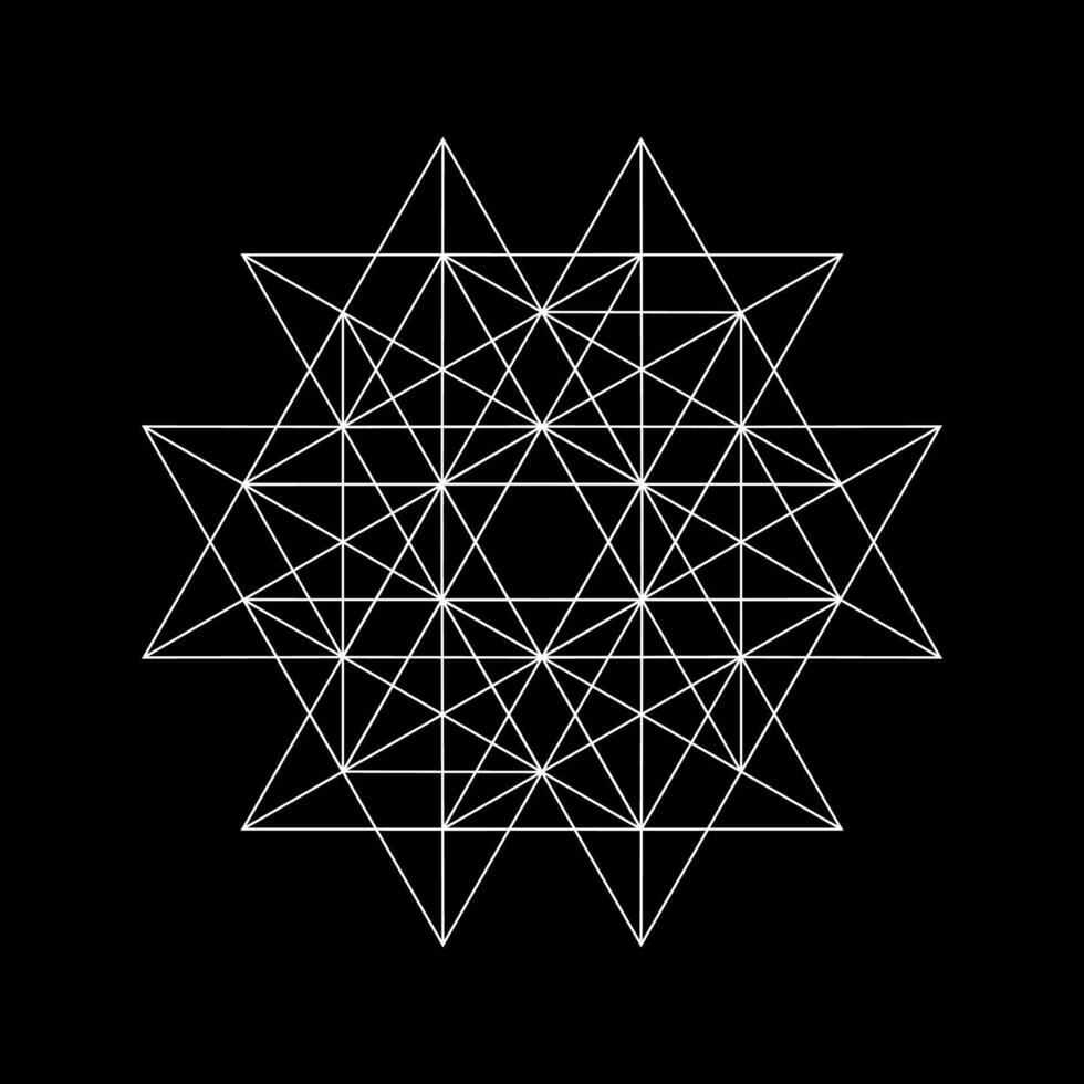 A geometric design with lines and triangles vector