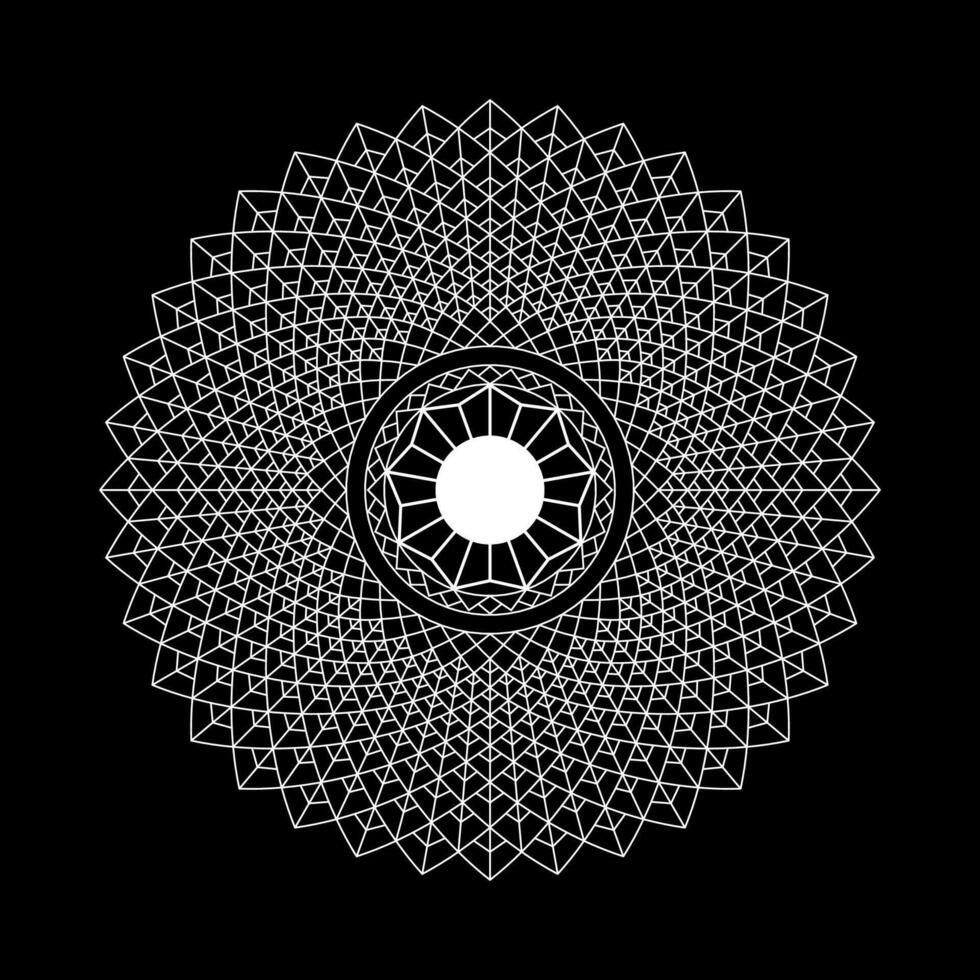A circular design with a star in the center vector