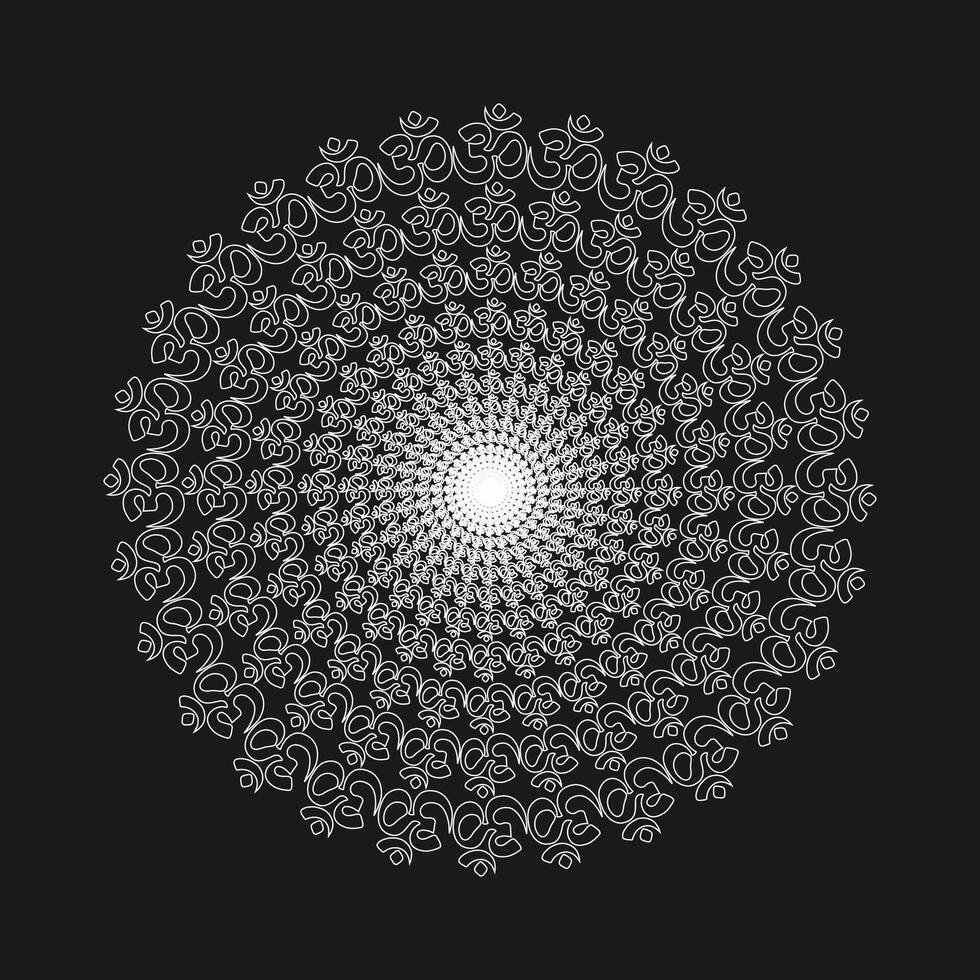 A circular design with a white sun in the center vector