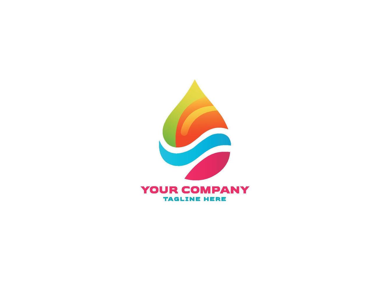 Colorful drop Illustration Logo vector