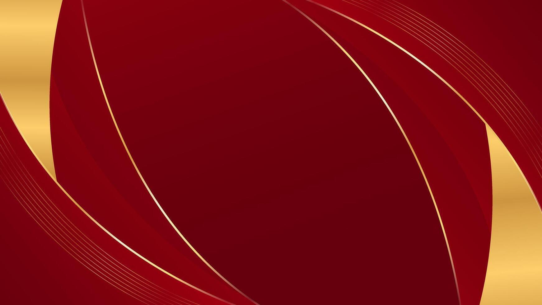 Red Luxury curve background. Elegant wallpaper vector