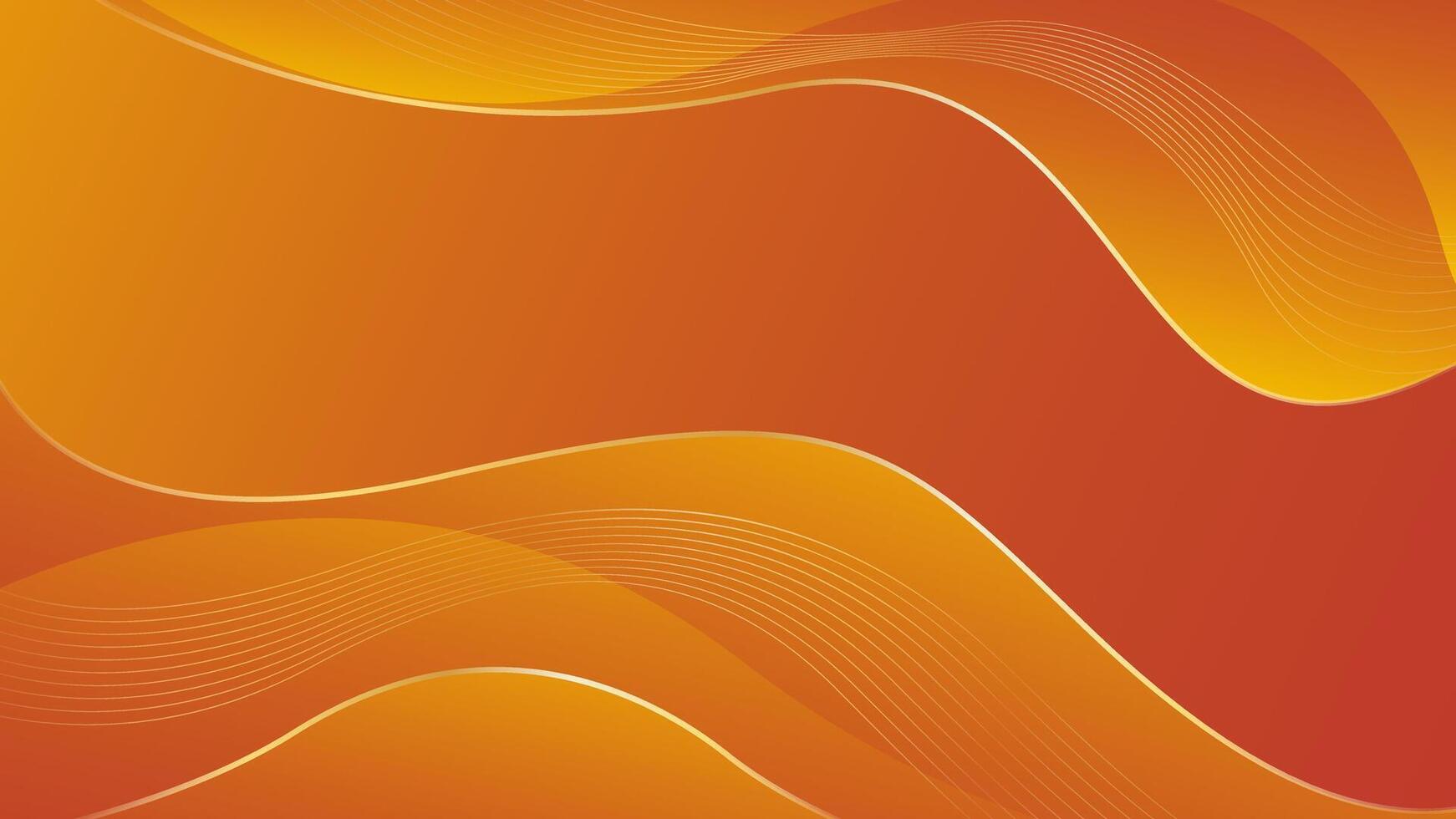 Orange modern wave background . Abstract luxury wallpaper vector