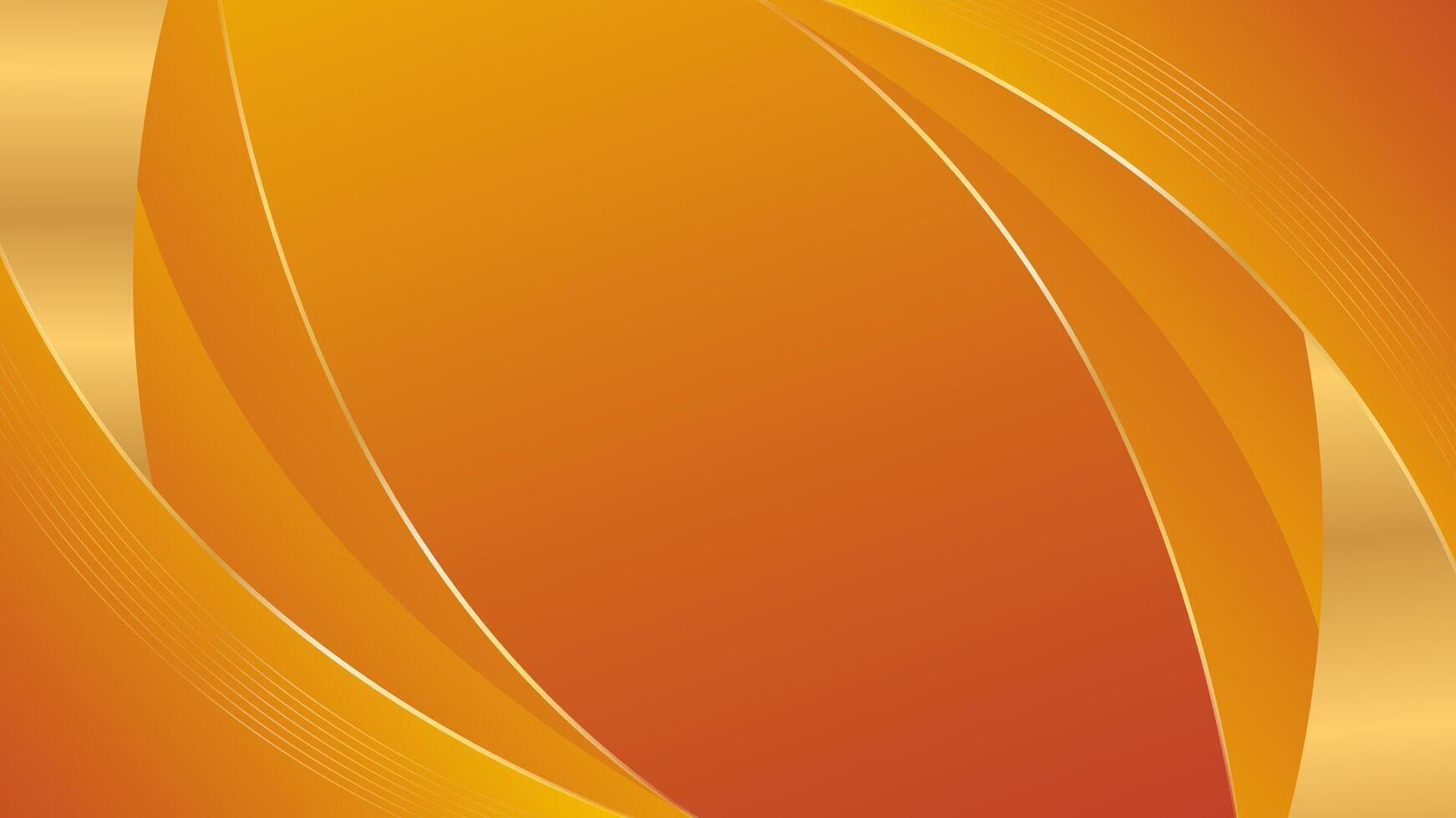 Orange gradient Luxury curve background. Elegant wallpaper vector