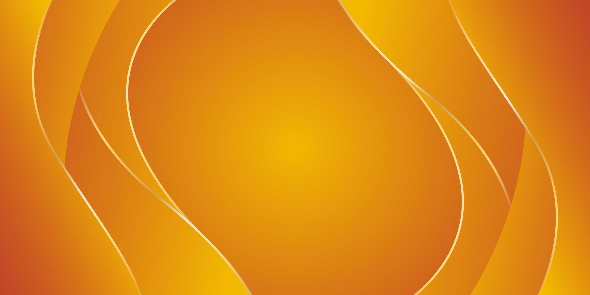 Fluid wave Orange gradient Luxury background vector