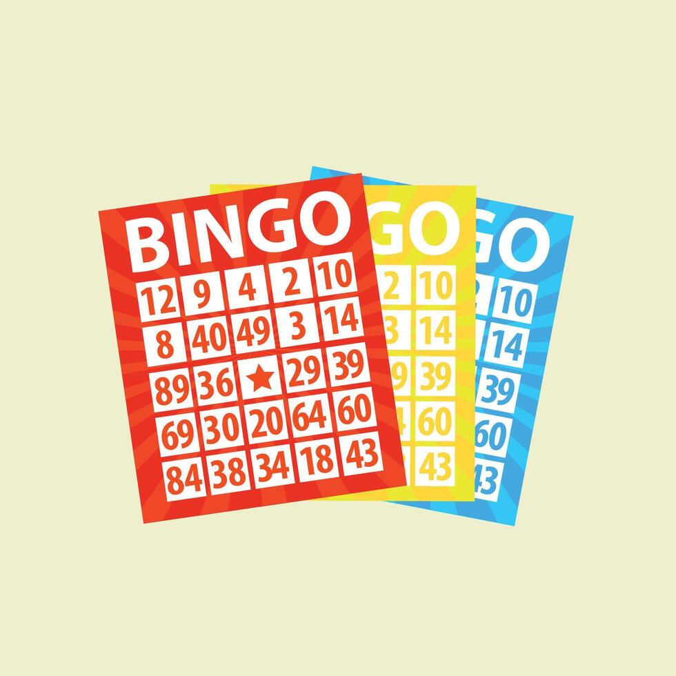 Bingo or Lottery game, card. Big Win. vector