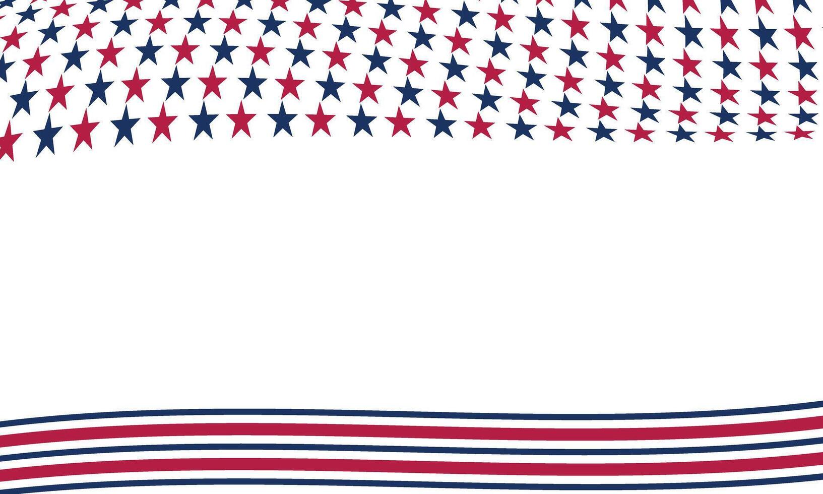 Decorative Pattern With Red, White, and Blue Stars and Stripes Celebrating National Holidays and Patriotism vector