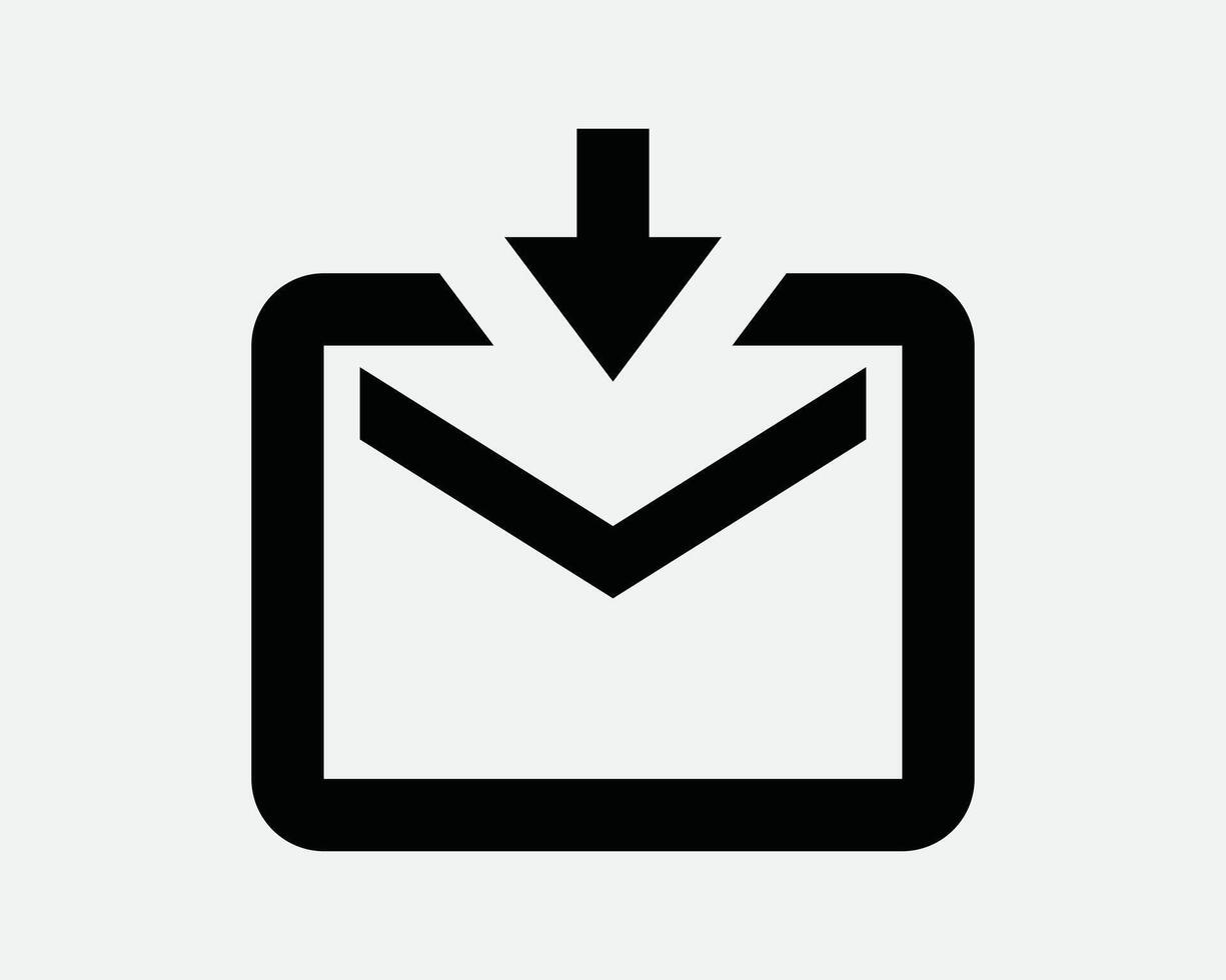 Email E Mail Letter Envelope Message Inbox Incoming Note Attach Attachment Send Post Postal Receive SVG Sign Icon Shape Outline Black White vector