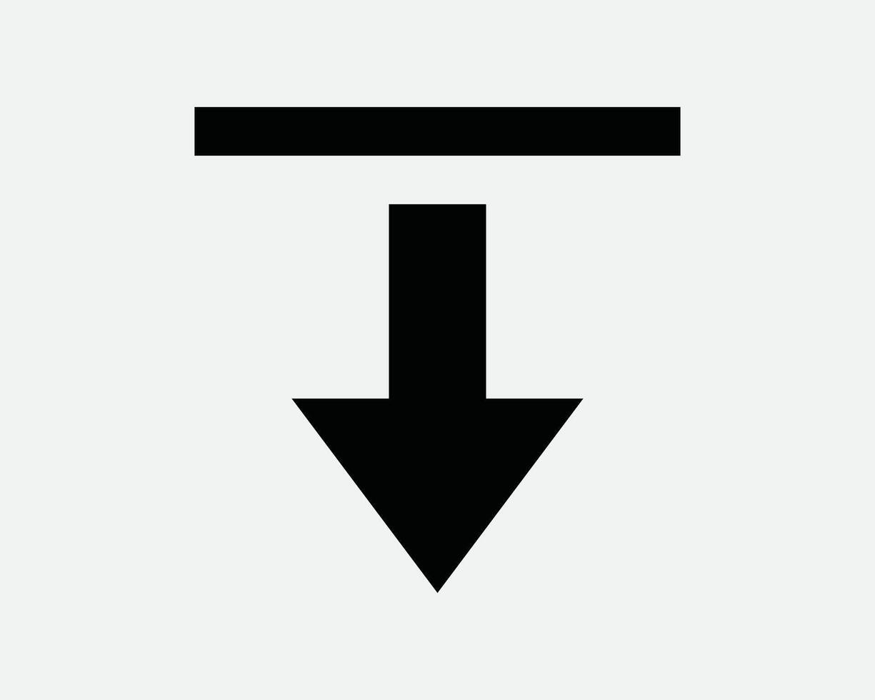 Download Down Load Loading Arrow Downward File Data Internet Website Web Site Here Location Direction Path Sign Icon Shape Outline Black White vector