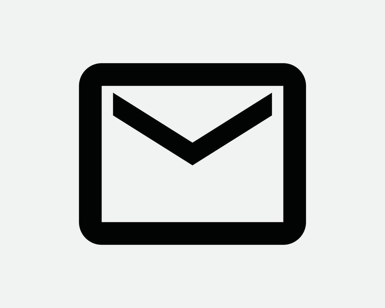 Envelope Letter Mail Post Postal Message Note Correspondence Email Contact Newsletter Postage Communication Sign Icon Shape Outline Black White vector