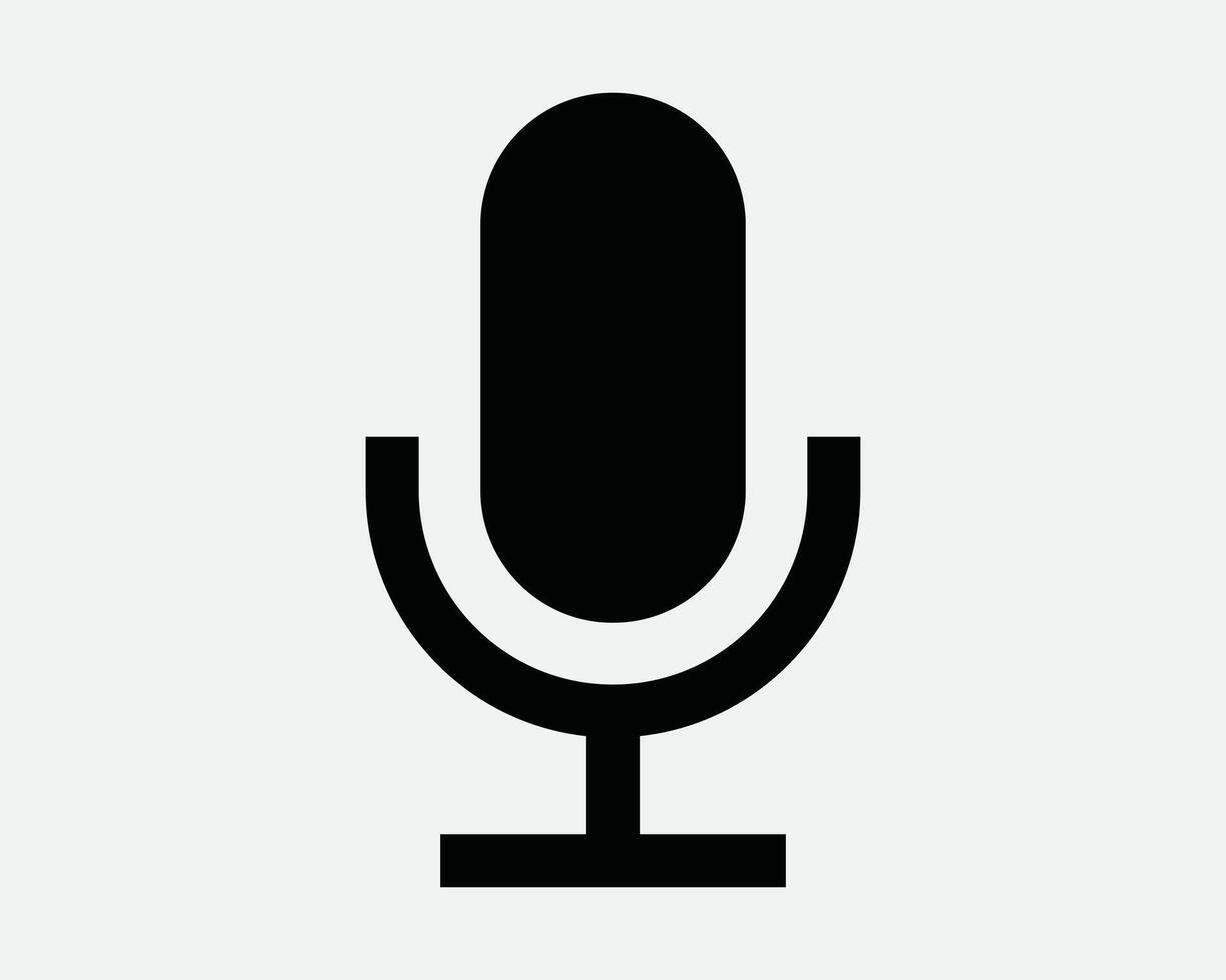 Podcast Talk Show Mike Mic Microphone Record Recording Radio Presenter Speech Media Sound Music Broadcast Icon Sign Line Outline Black White Shape vector