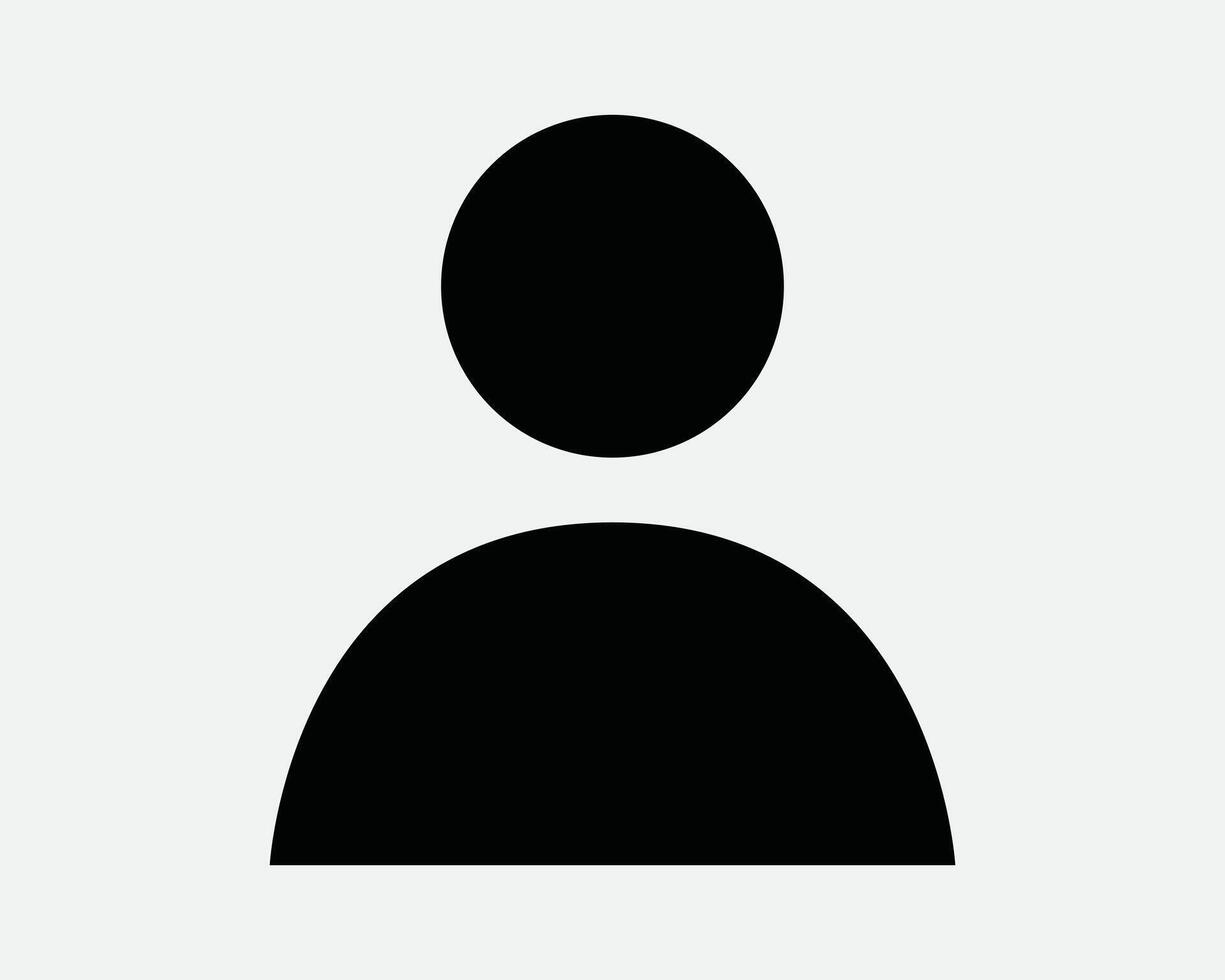 User Man Account Person People Half Body Head Stickman Stick Figure Profile Silhouette Network Contact Black White Sign Icon Shape Outline vector