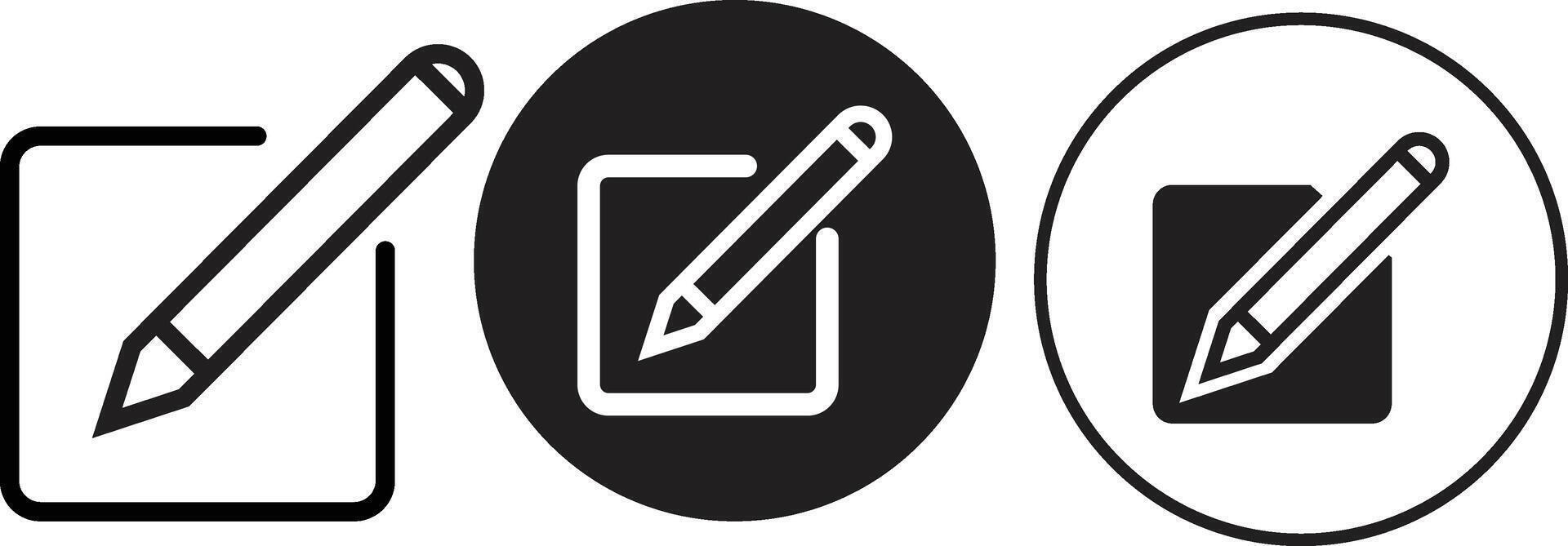 Edit icon set. Business concept edit pencil sign symbol vector