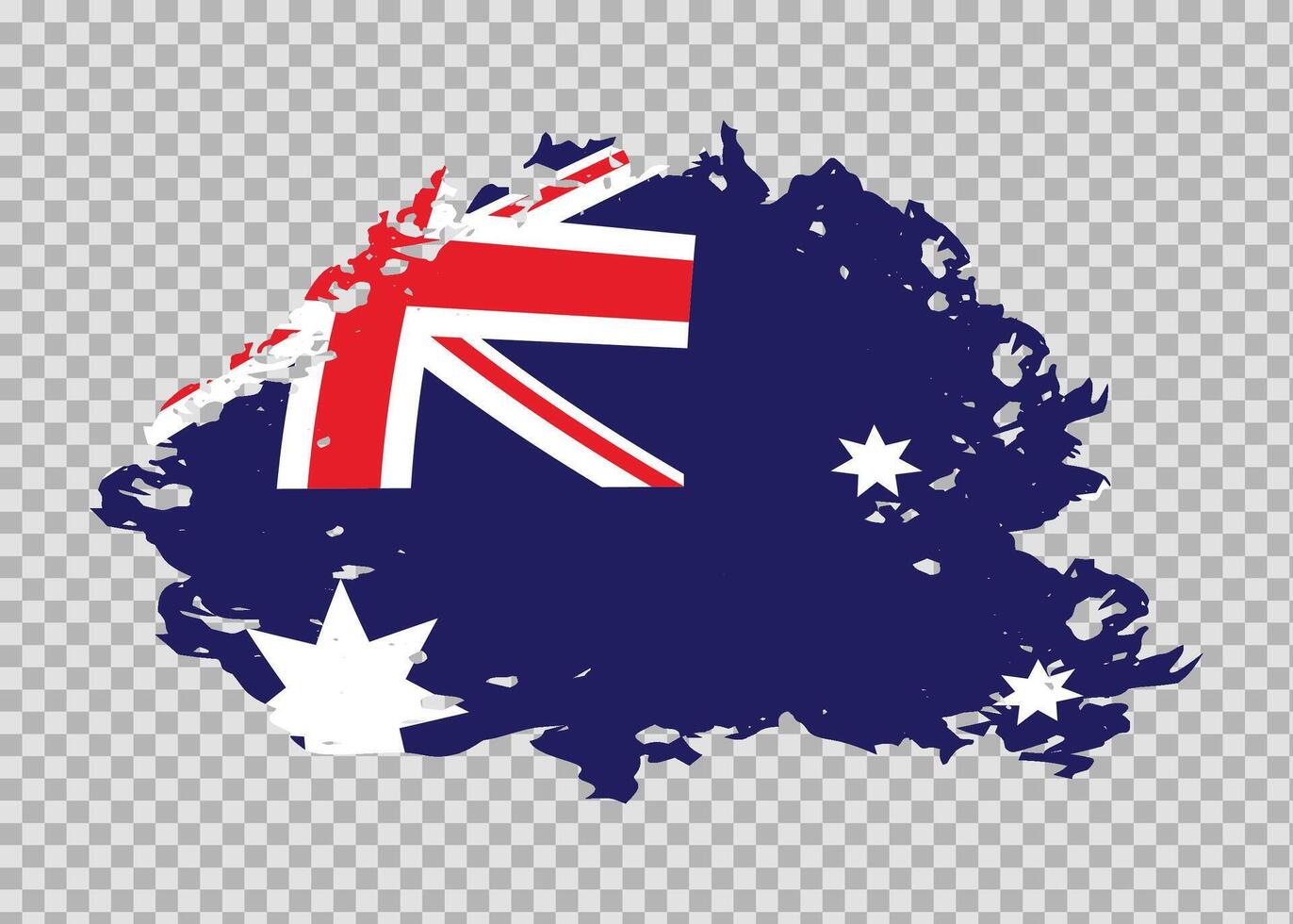 Stroke brush textured flag of Australia on isolated background vector
