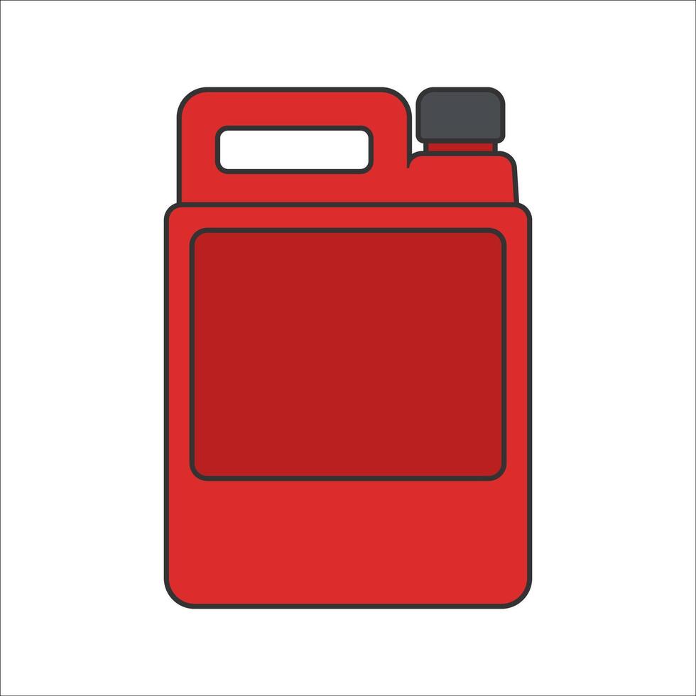 Red Jerrycan Fuel Container Illustration vector