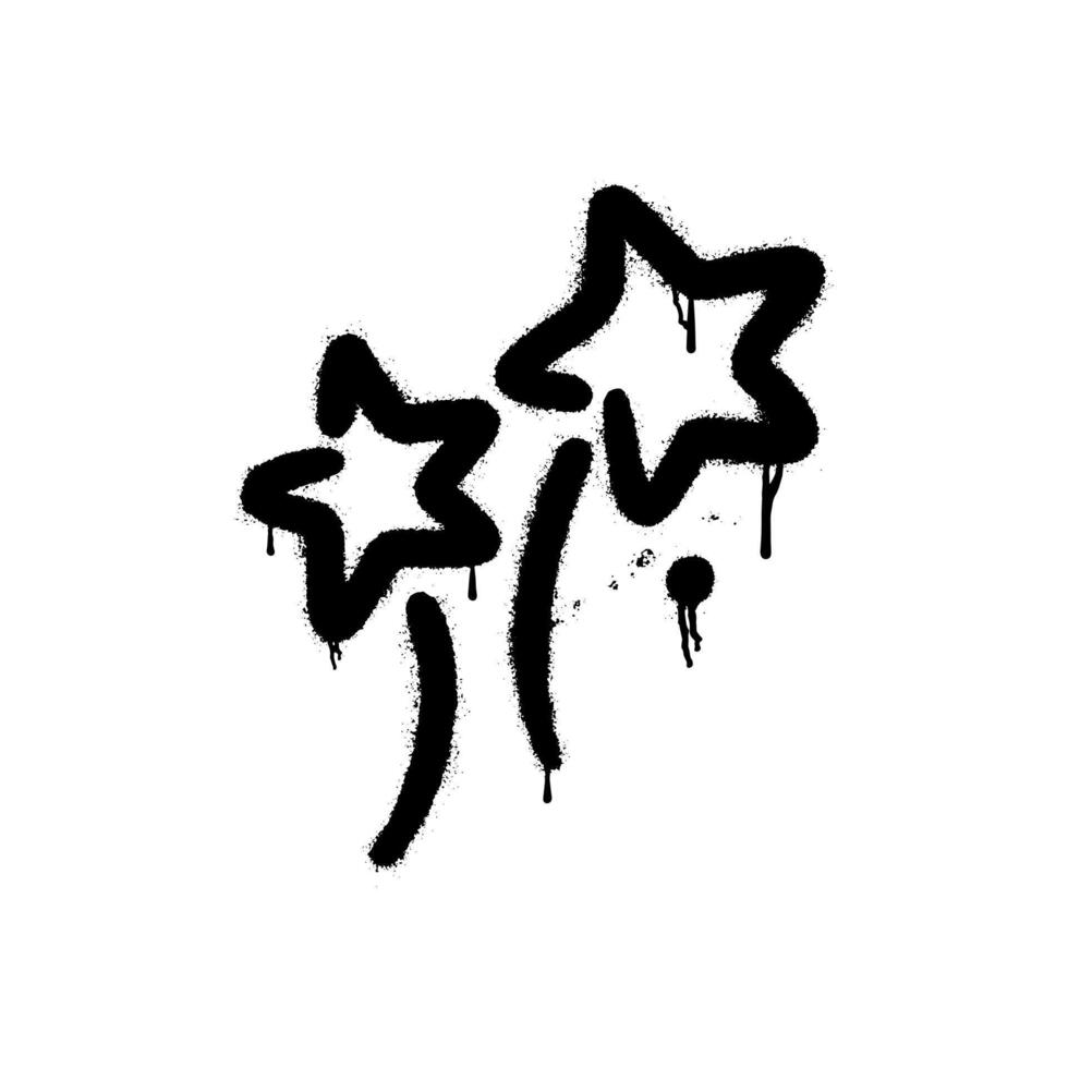 awesome graffiti stars. street art illustration. vector