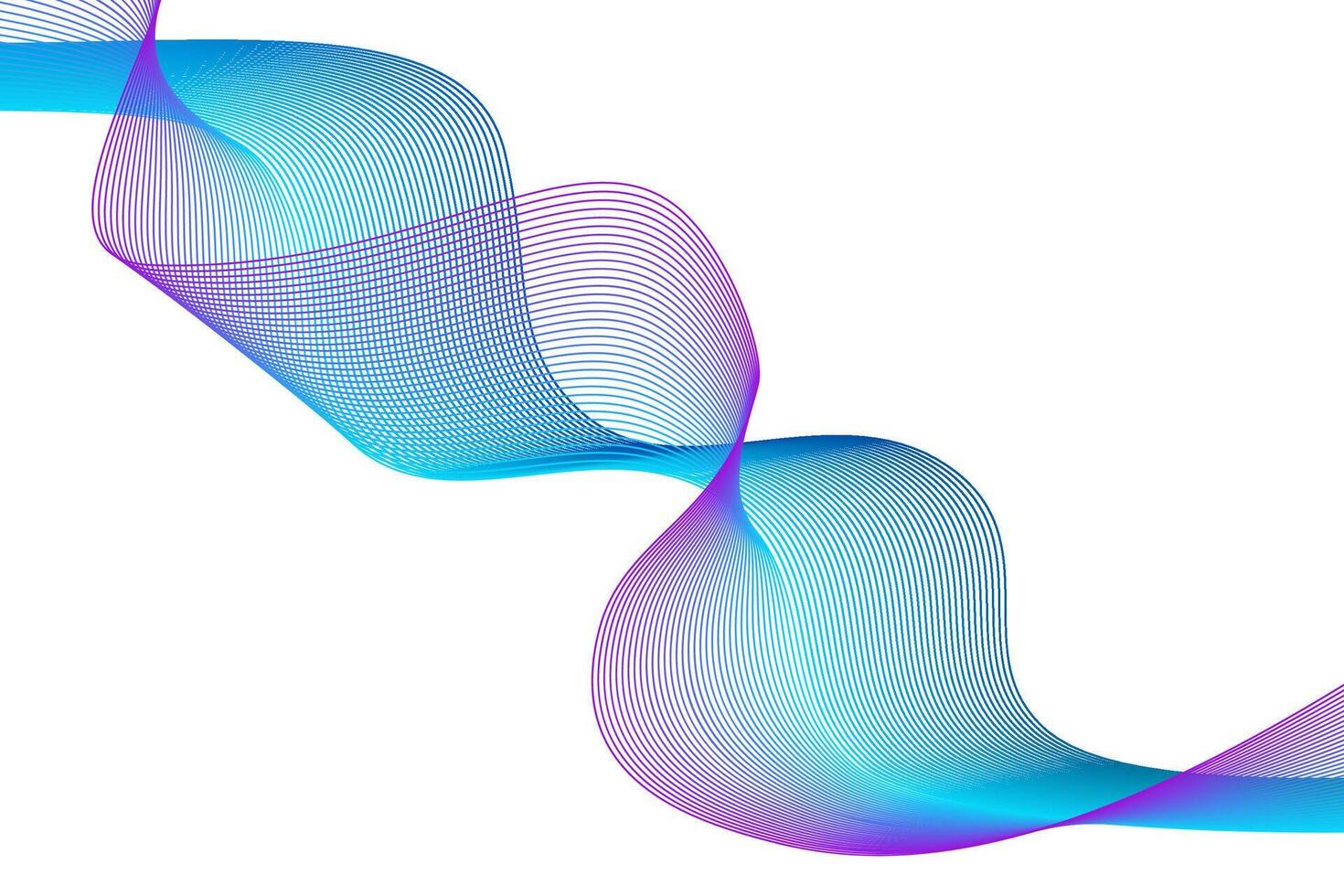 Abstract colorful wavy line flowing background vector