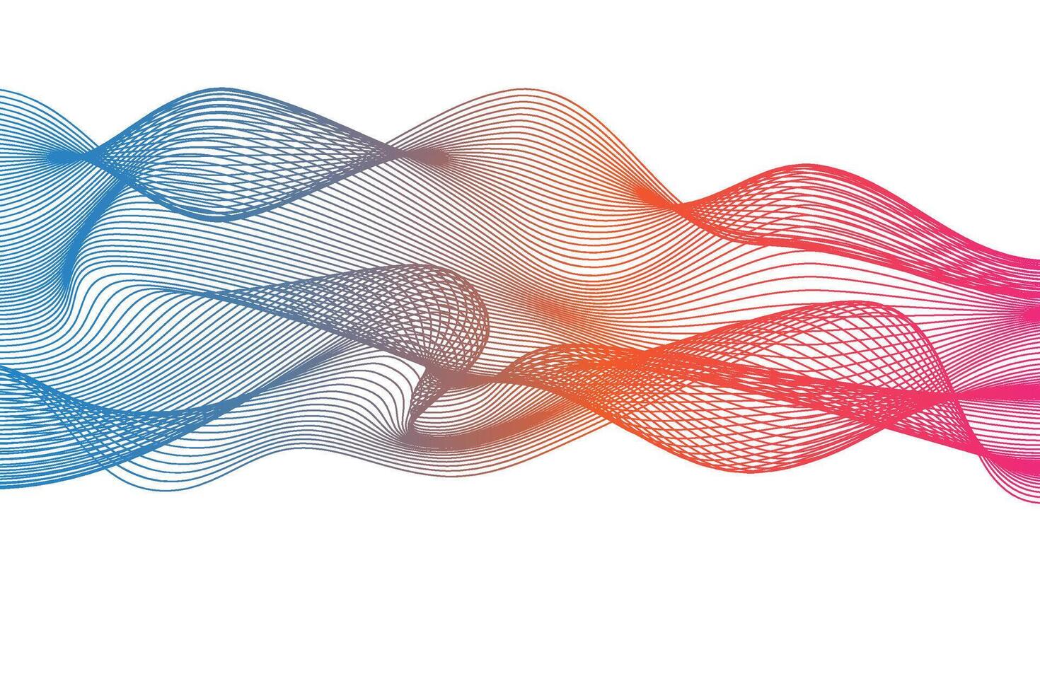 Colorful flow of lines on white background vector
