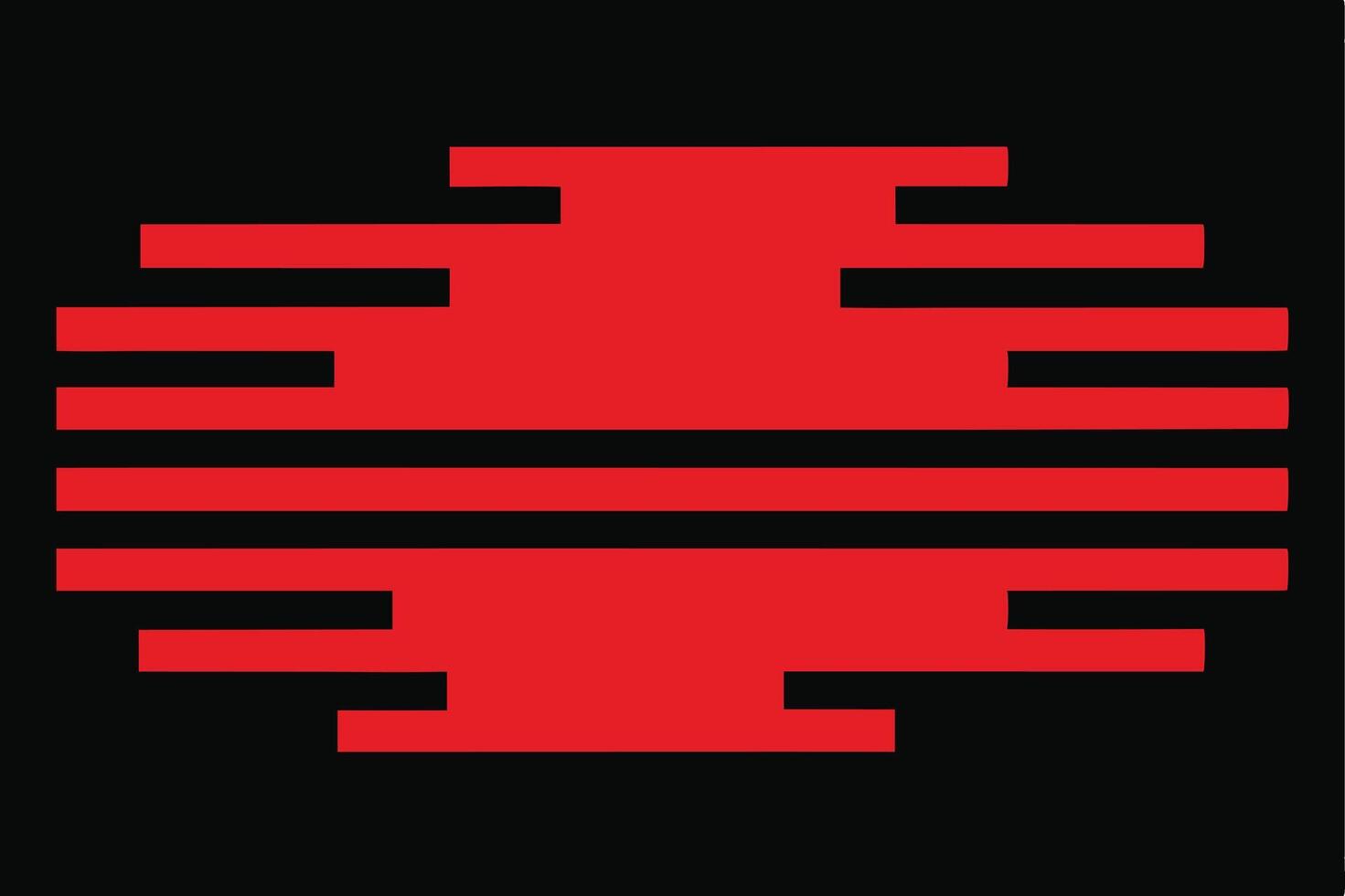 Red and Black Abstract Geometric Pattern Design vector