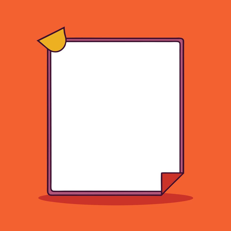 Orange Background Blank Square Frame Design. vector