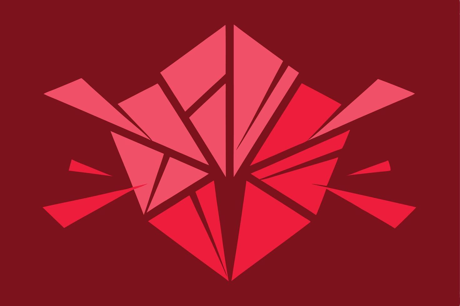 Abstract Red Geometric Shape Design Pattern vector
