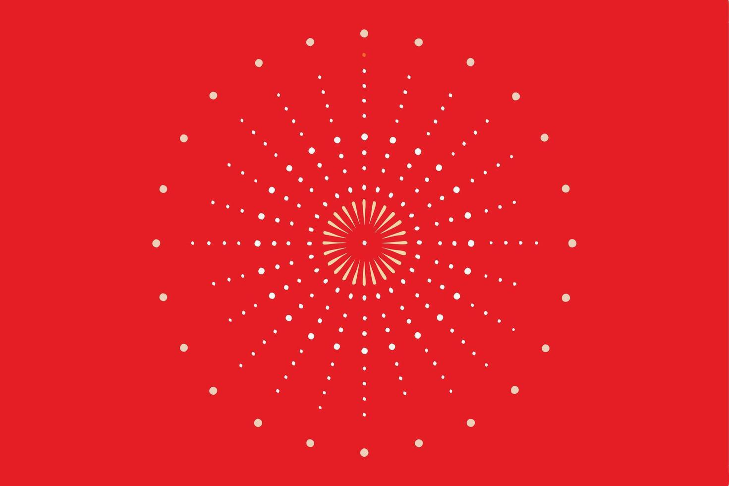 Red Background with White and Gold Circle Pattern vector
