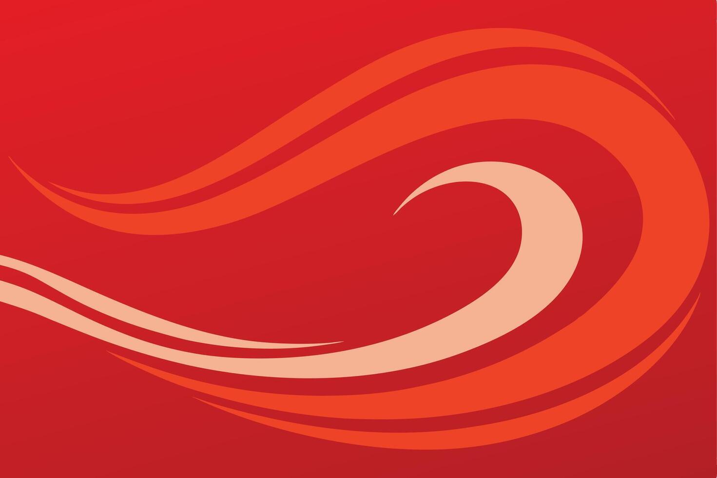 Abstract Red and Orange Swirling Lines Design vector
