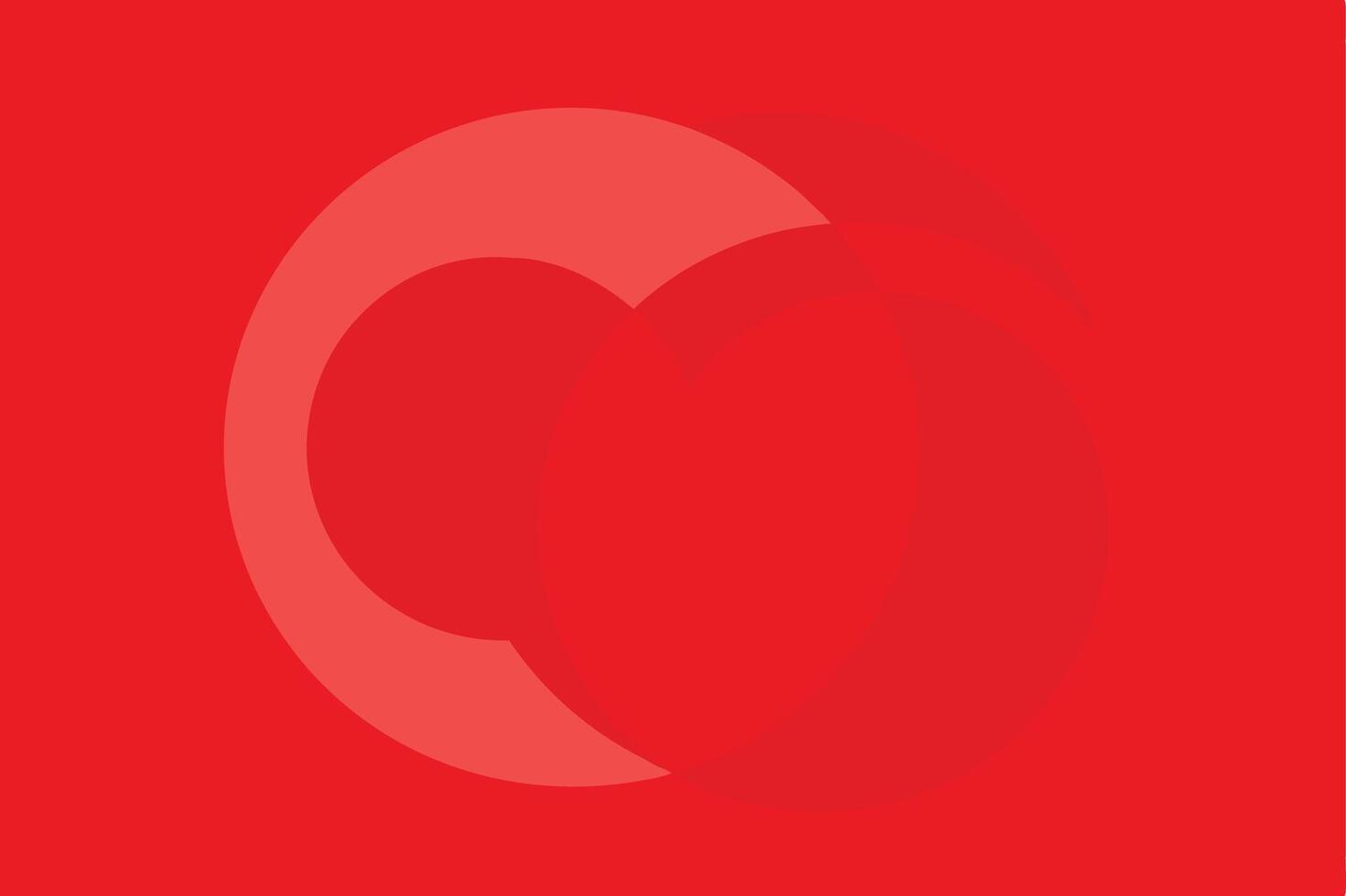 Abstract Red Circles Intertwined Design Art vector