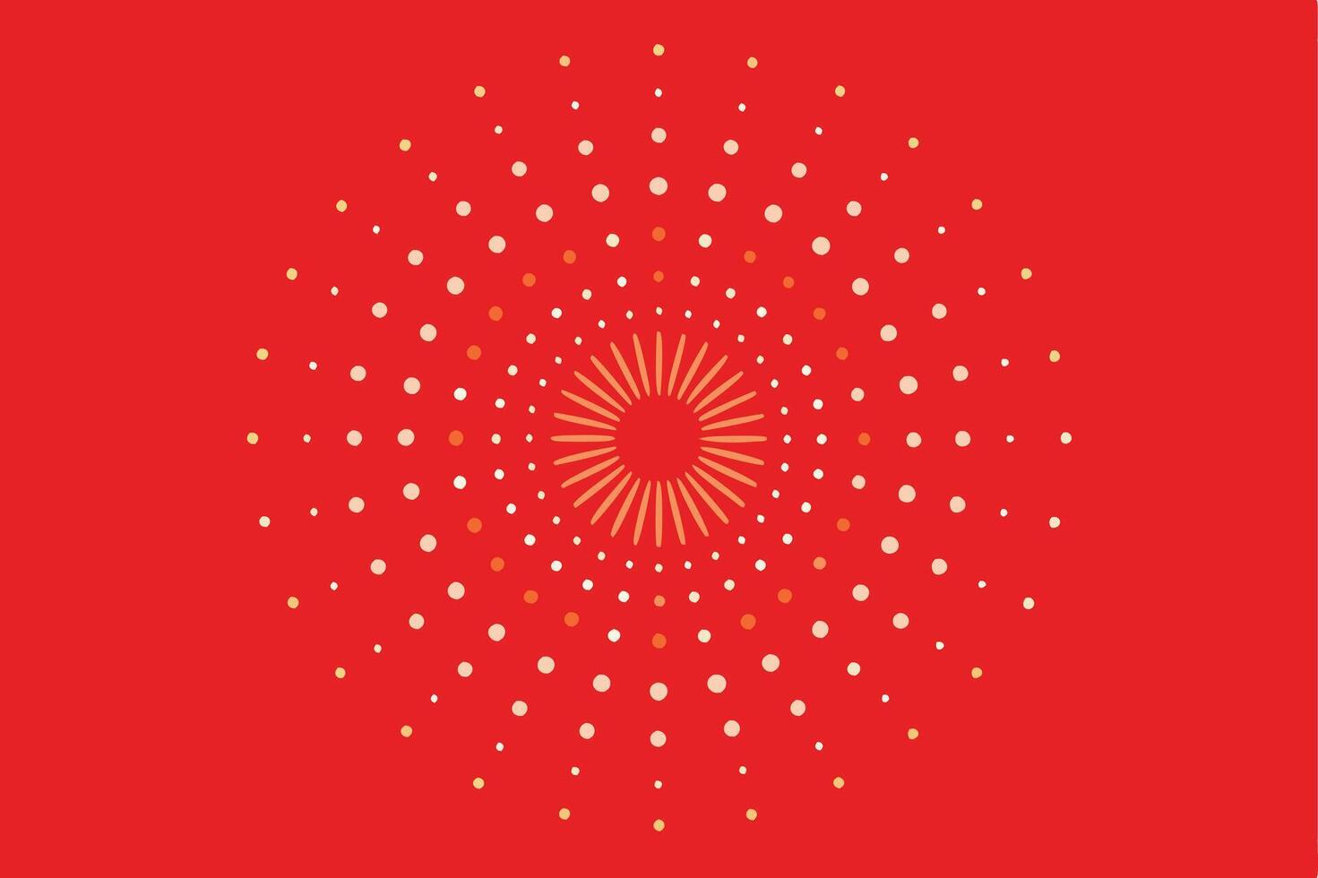 Abstract Red Background with Circular Pattern vector