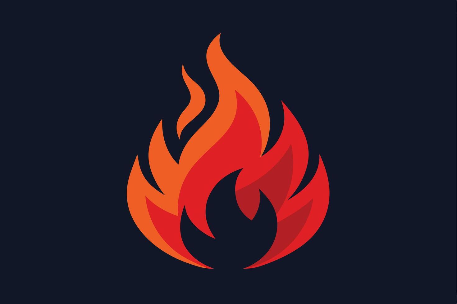 Abstract Fire Flame Design Logo Icon vector