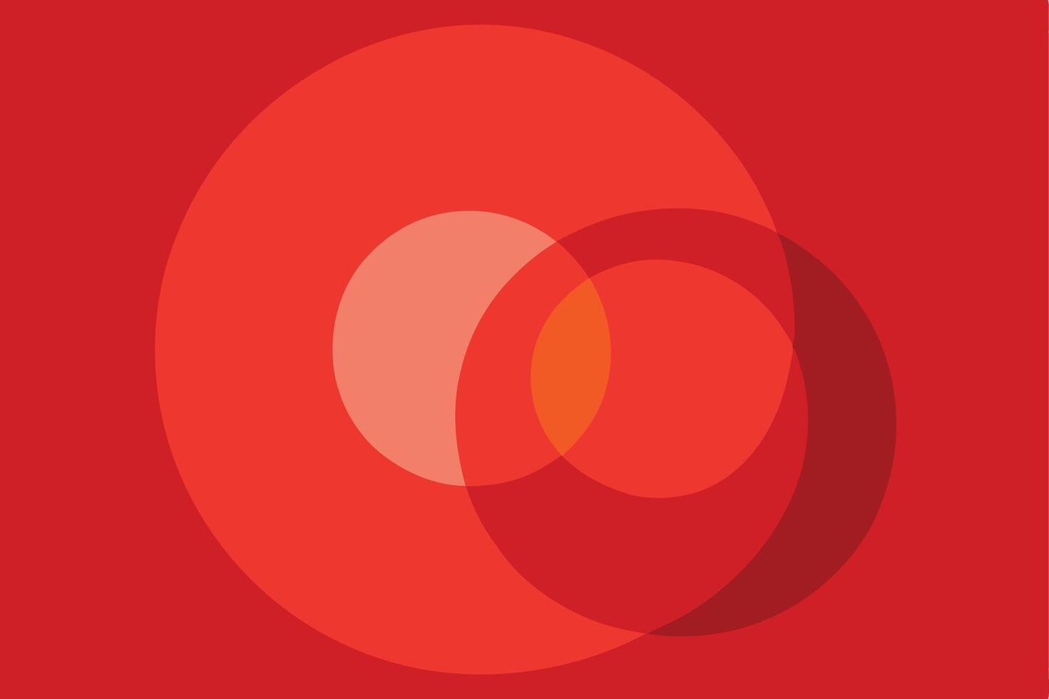 Abstract Red Circle Overlapping Design vector
