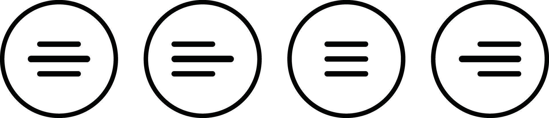 Menu icon set. Website navigation menu sign symbol vector