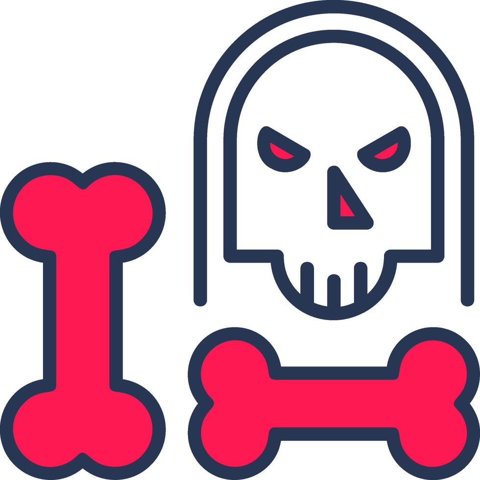 Bones Line Half Filled vector