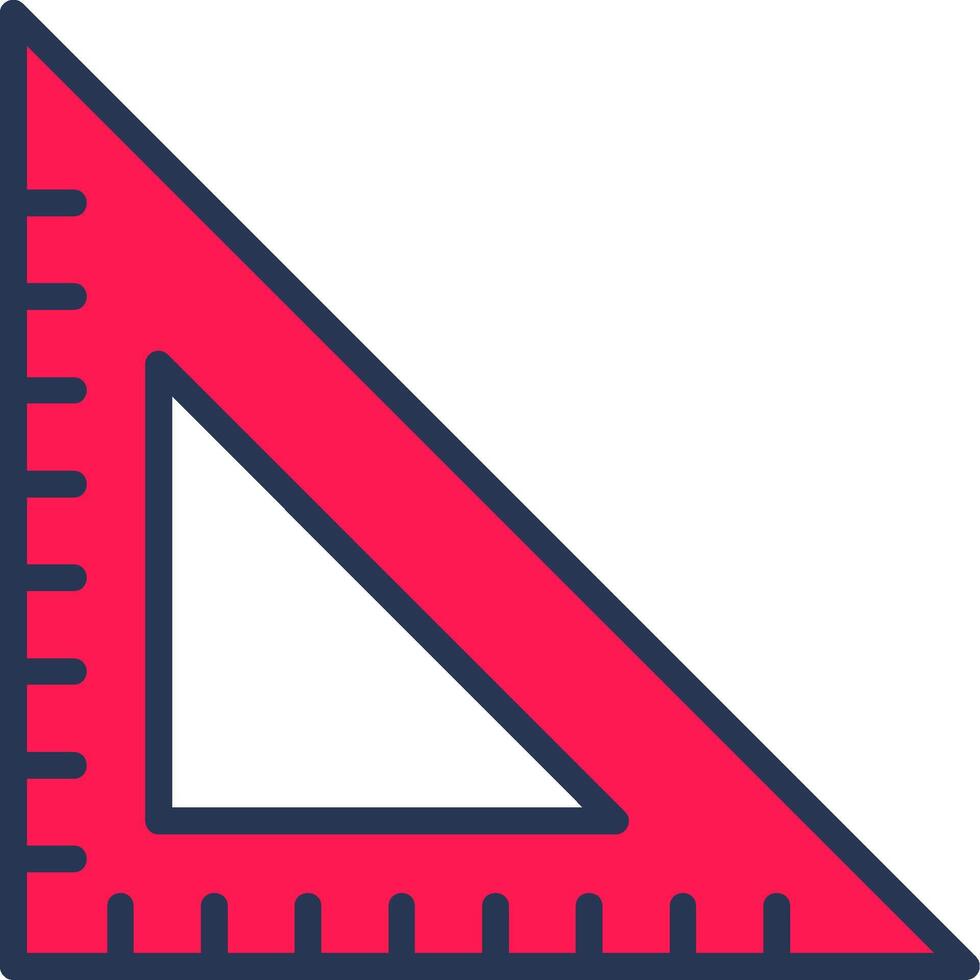 Triangular Ruler Line Half Filled vector