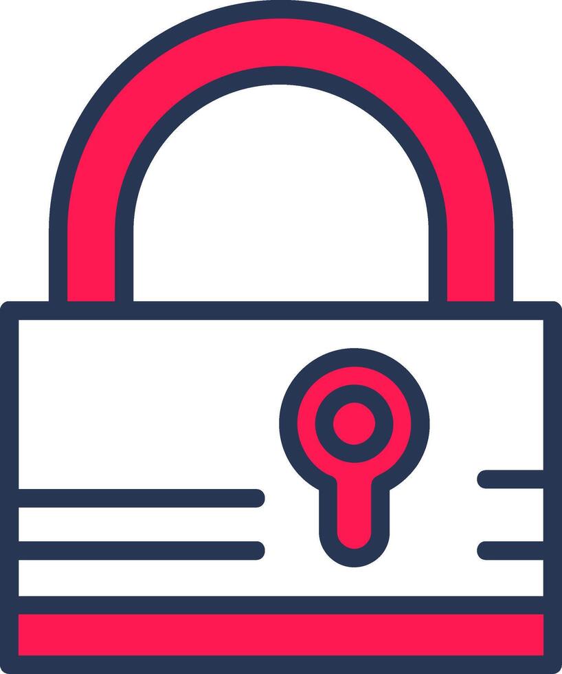 Padlock Line Half Filled vector